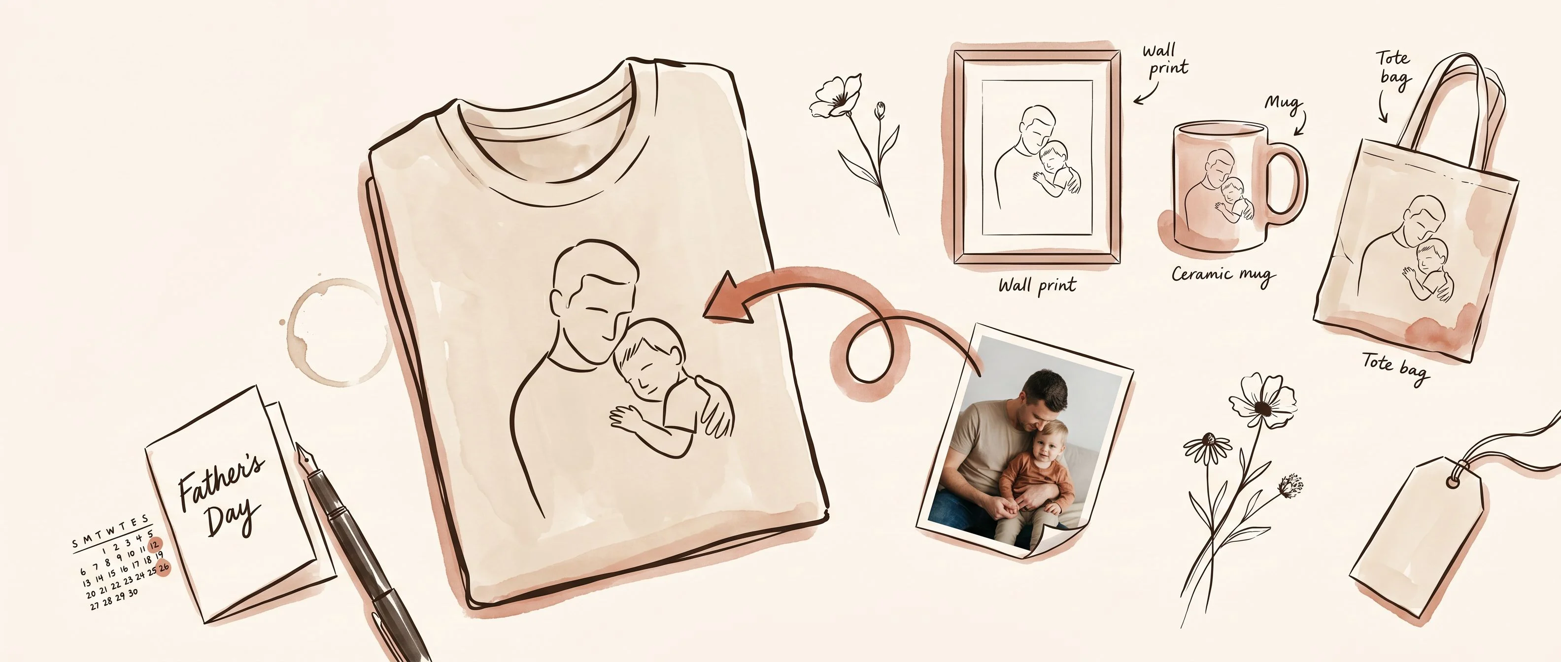 The Quiet Rise of the Line Art Portrait, Just In Time For Father's Day